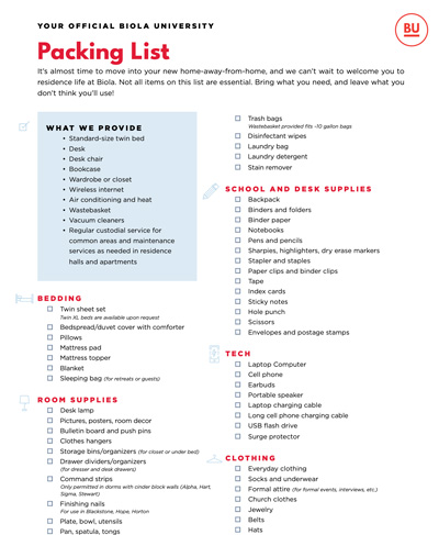 ŷַ Packing Guide