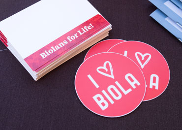 I Love Biola stickers
