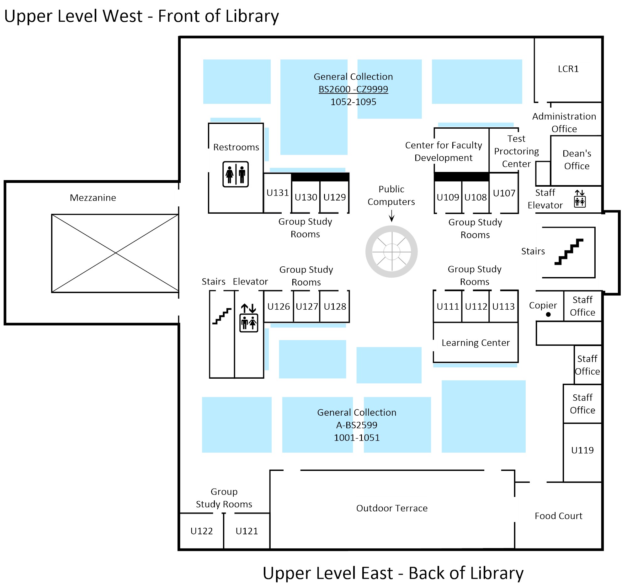 upper level map