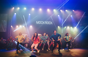 Students performing at Mock Rock