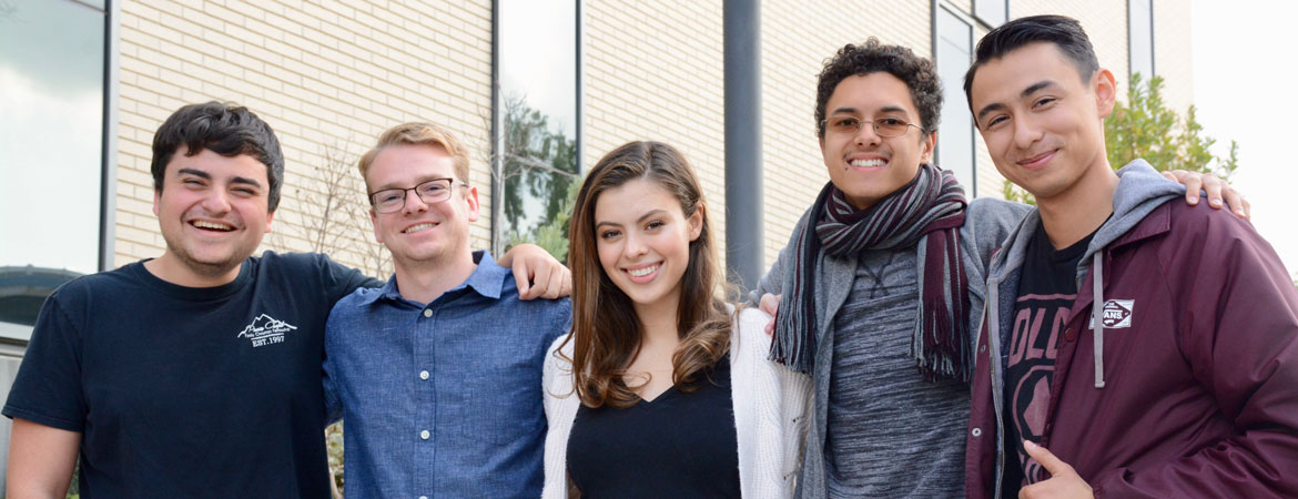 Students smiling