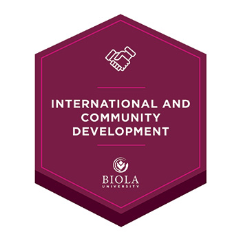 Badge: International and Community Development