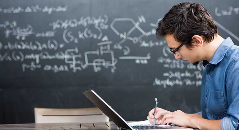 Student on laptop