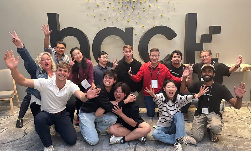 group of smiling students