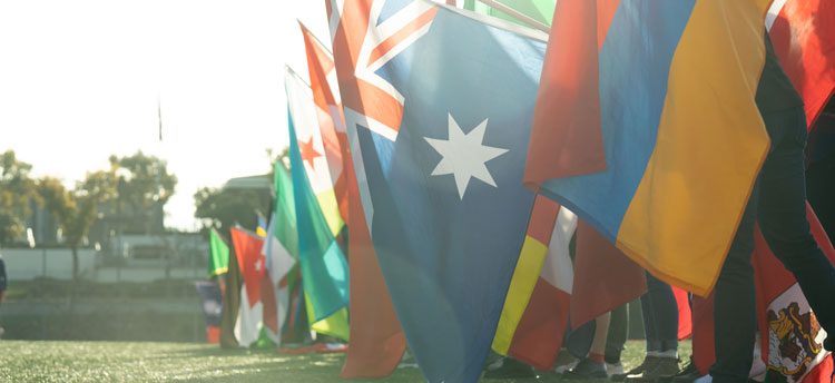 Flags of many nations