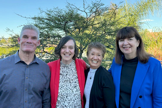 a group of smiling people