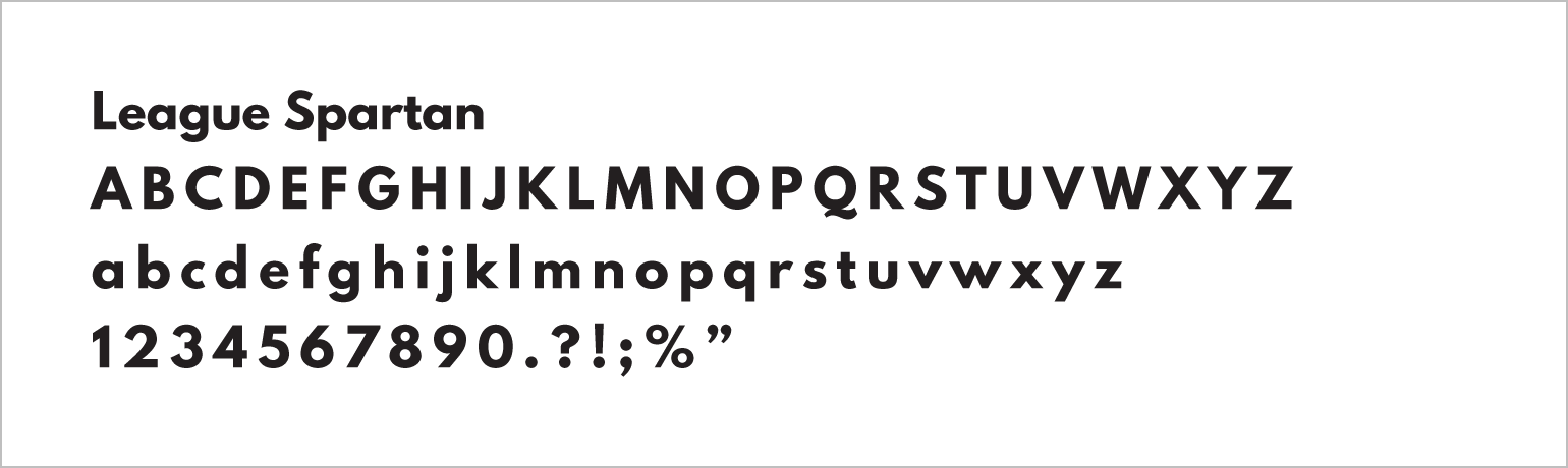 League Spartan font sample