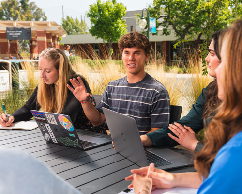 Group of students sitting at a table