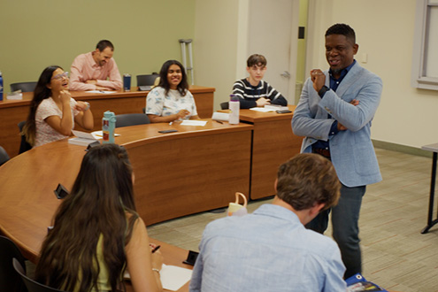 faculty teaching in classroom
