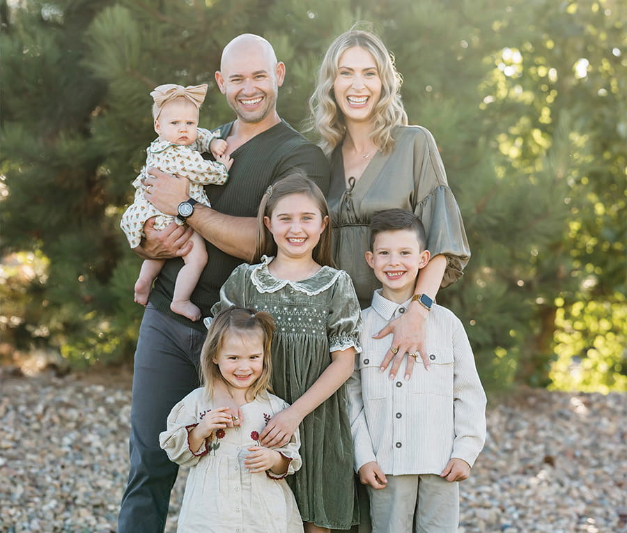 Jake and Emily Weidmann with their 4 children