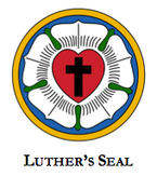  LUTHER’S SEAL; contains a black cross within a red heart within a white rose