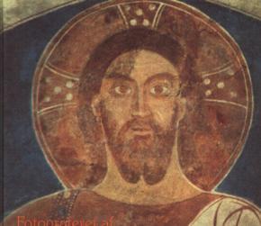 Painting of Jesus with Trinitarian halo