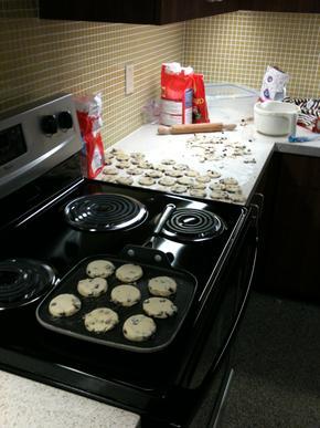 Welsh cake baking session in the Draycott home