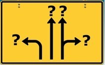 Sign with arrows pointing in different directions