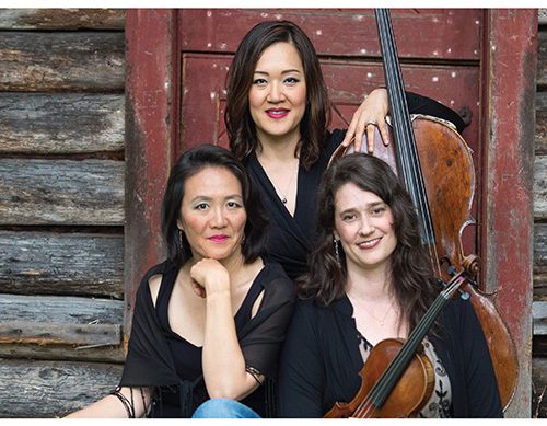 Larson with her string trio