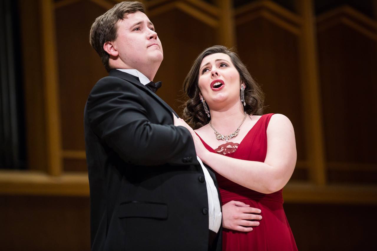 Mallory McCollum sings with Joshua Burke in Die Fledermaus