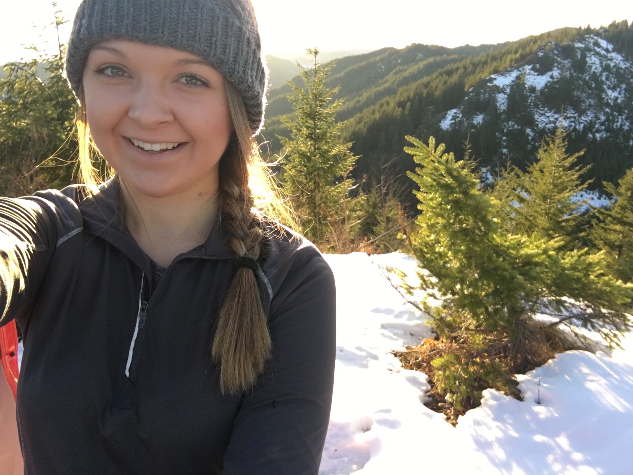 Jess in the snow at Oregon