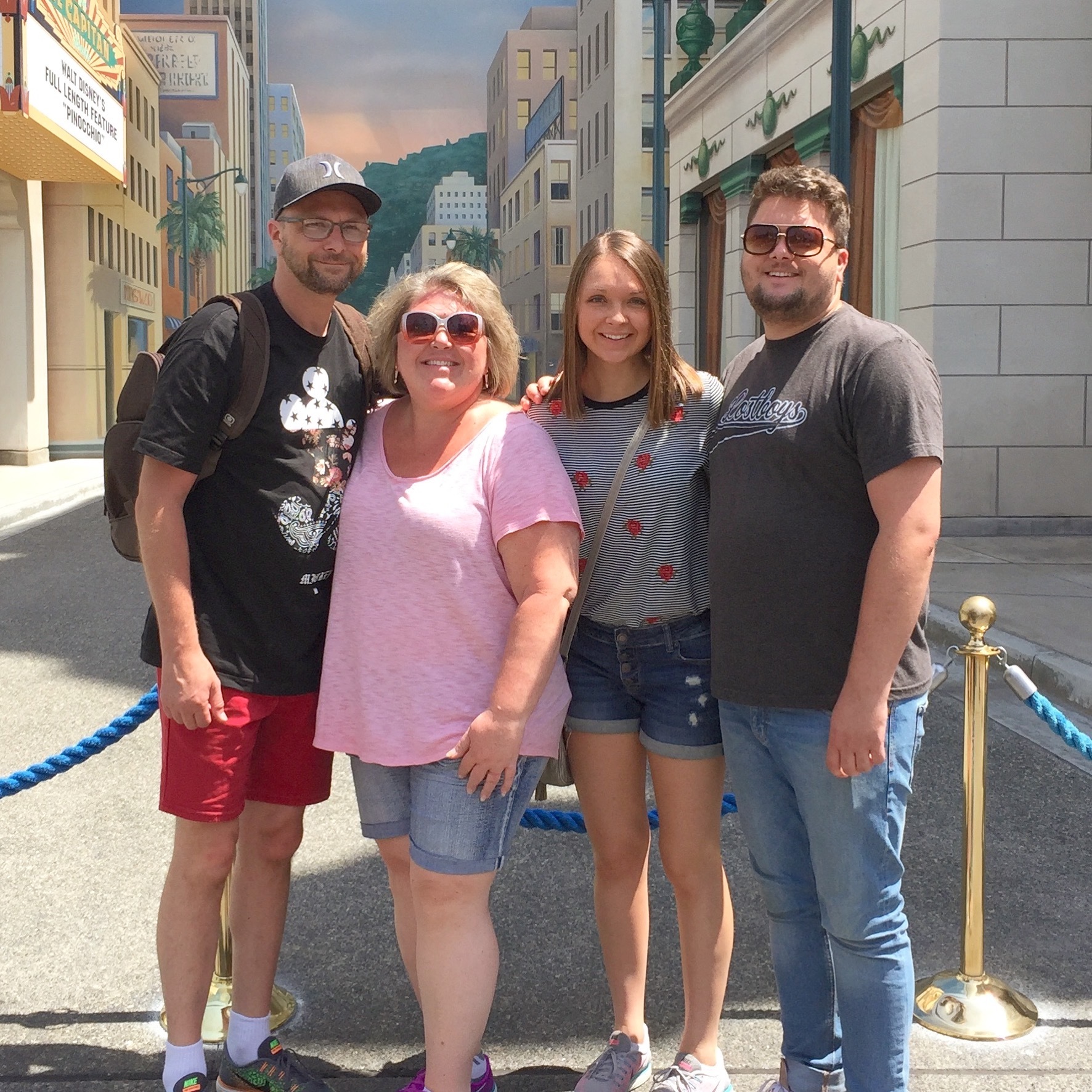 Family photo at Disneyland