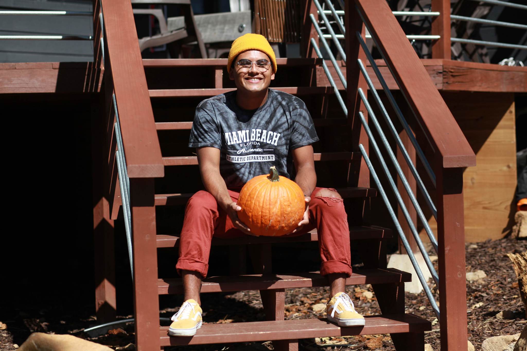 Me and a pumpkin in Idyllwild, CA