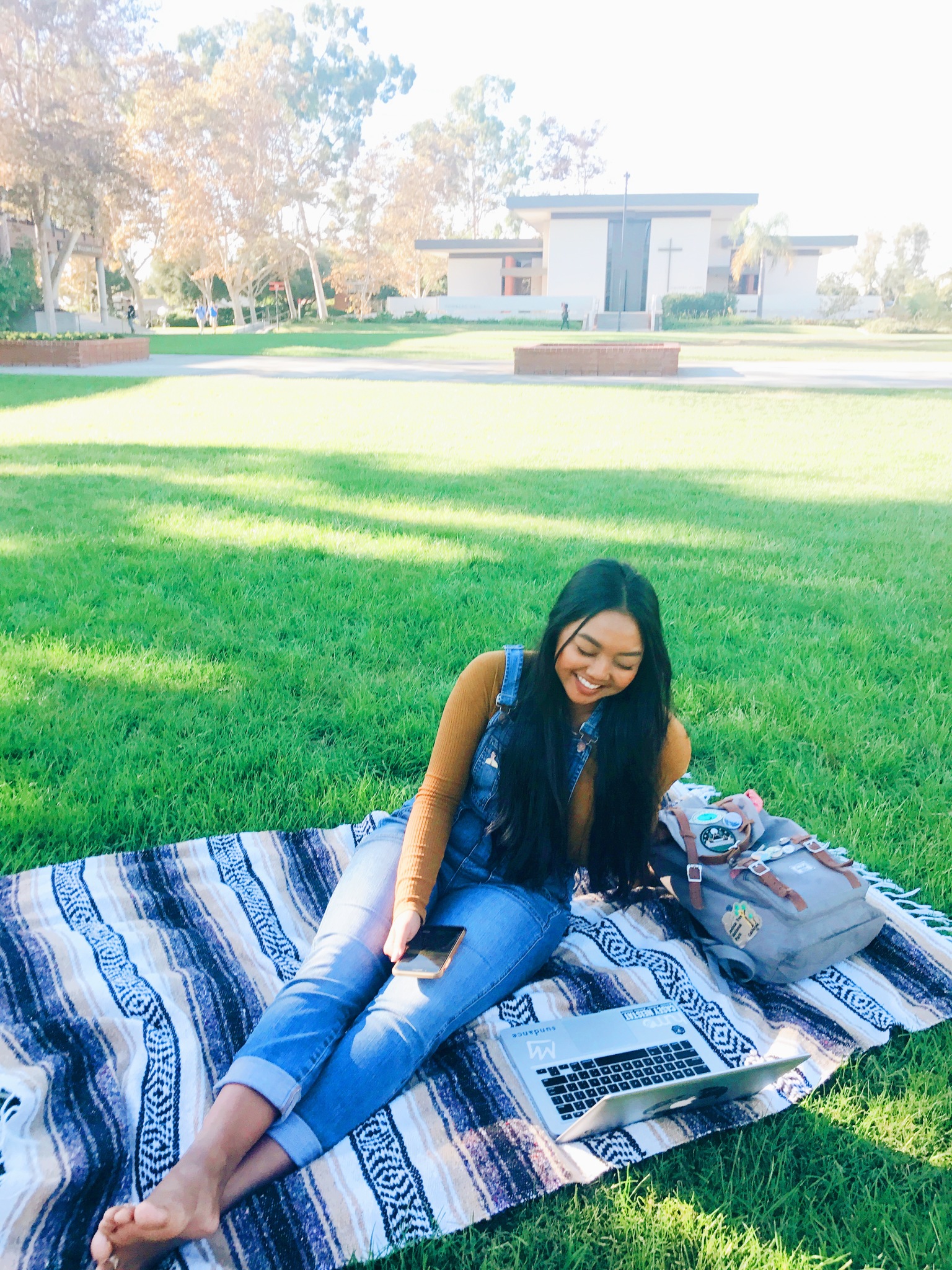 Photo of Aubrey on Metzger Lawn