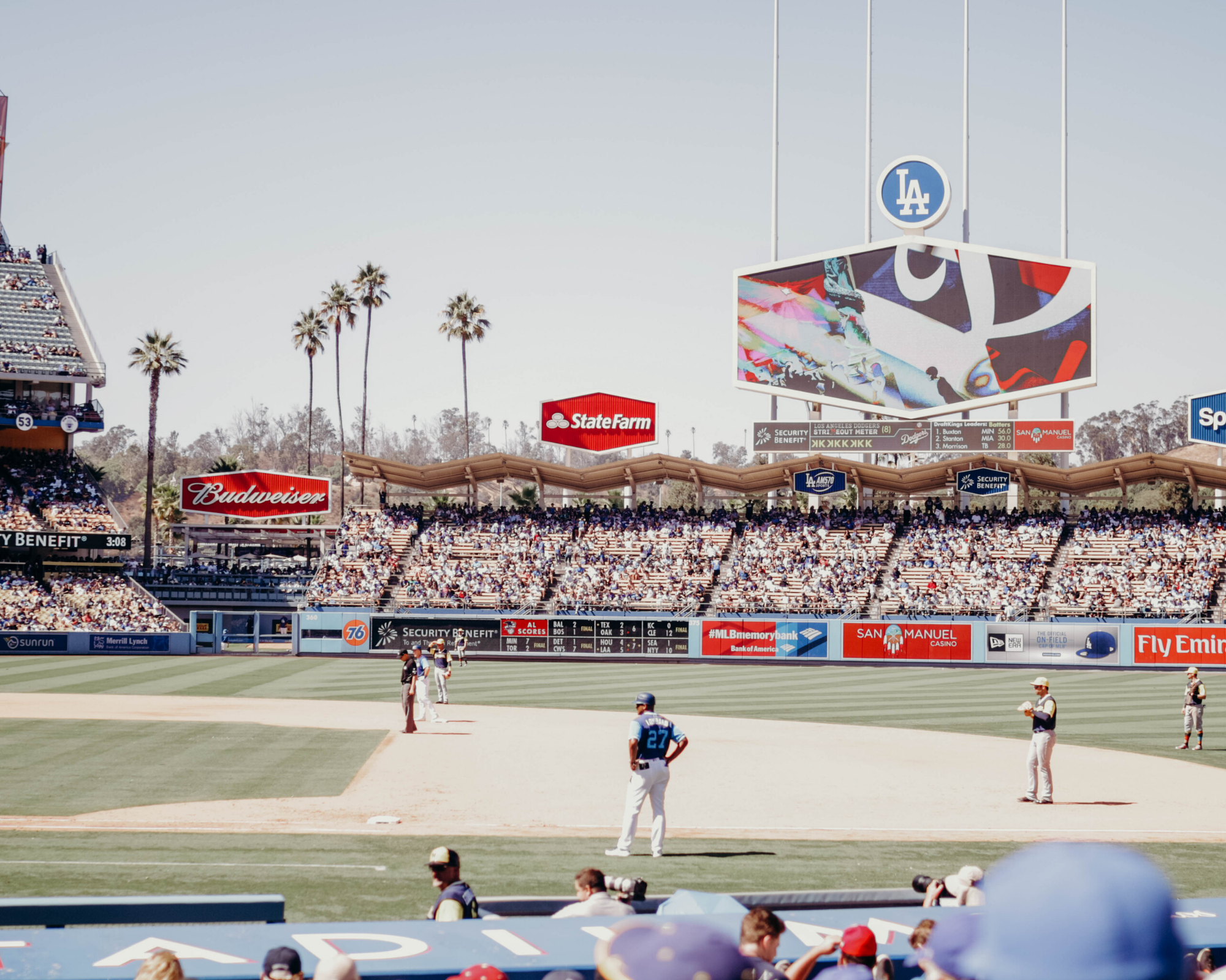 A Dodger and Anaheim Angels Game from Hunter's camera