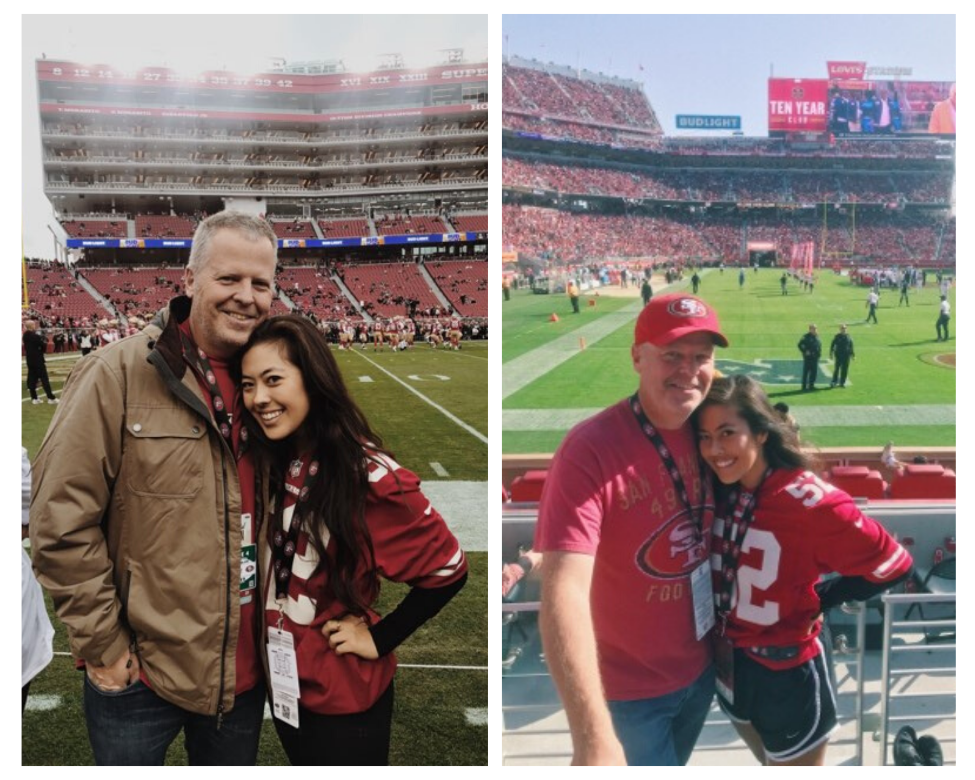 Anna and her dad at 49ers games photo 2