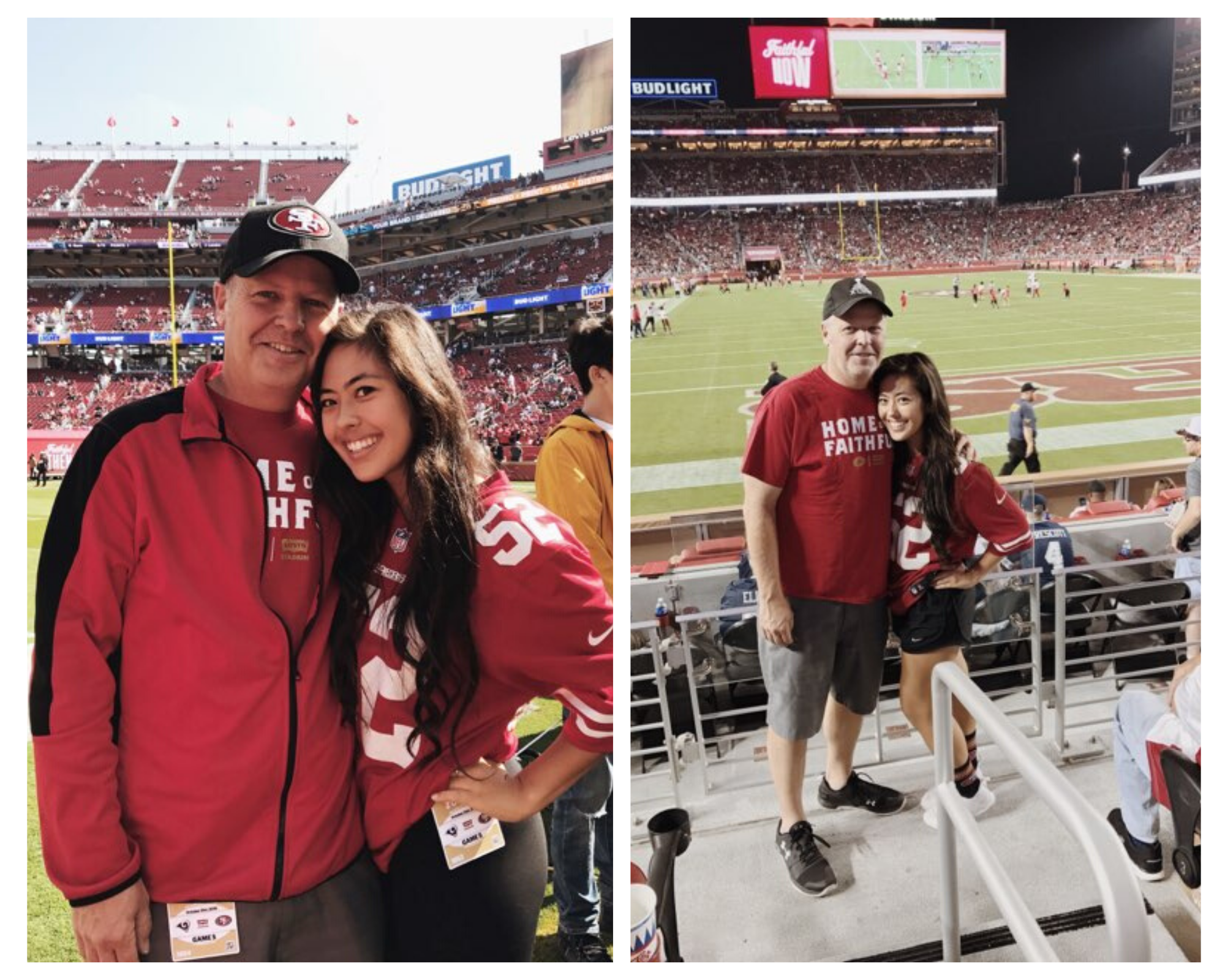 Anna and her dad at 49ers games photo 1