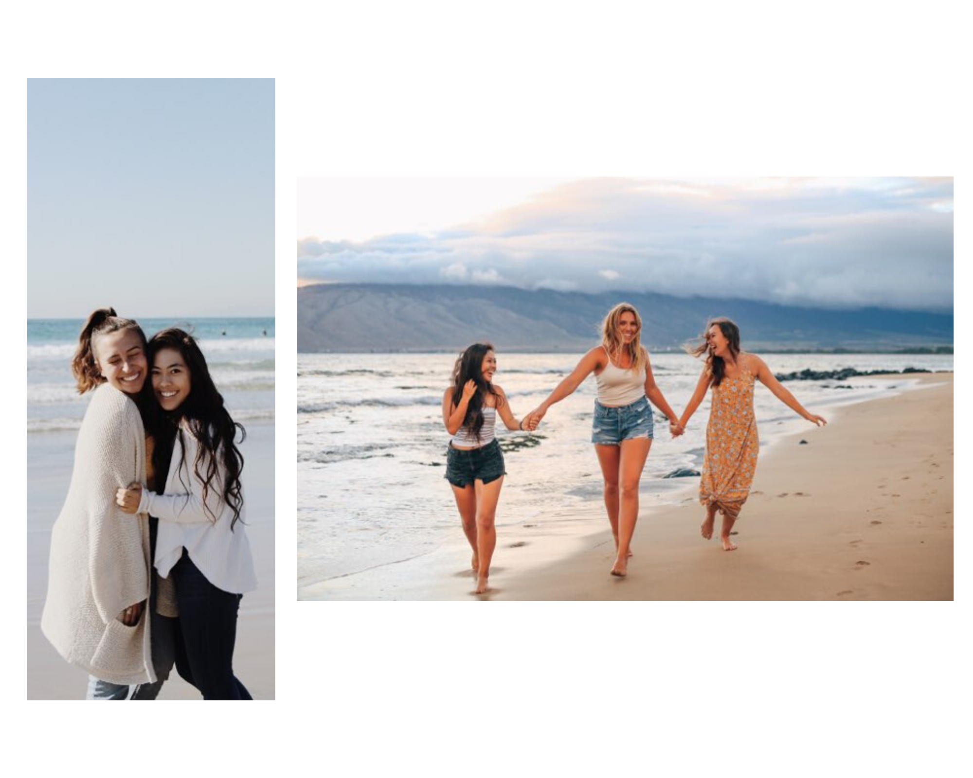 Anna, with friends at the beach in Hawaii