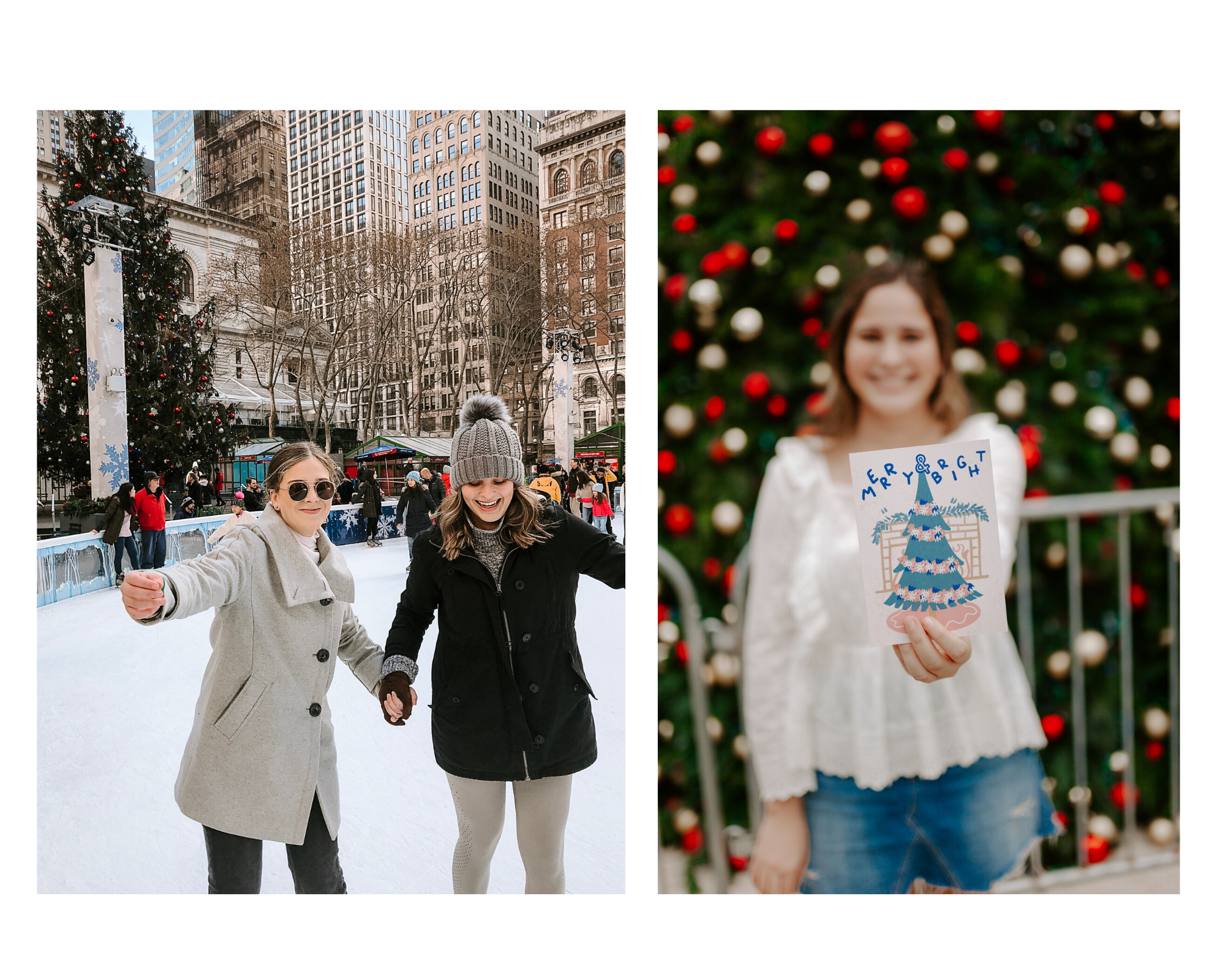 Ice Skating at Bryant Park with Maggie's Sister