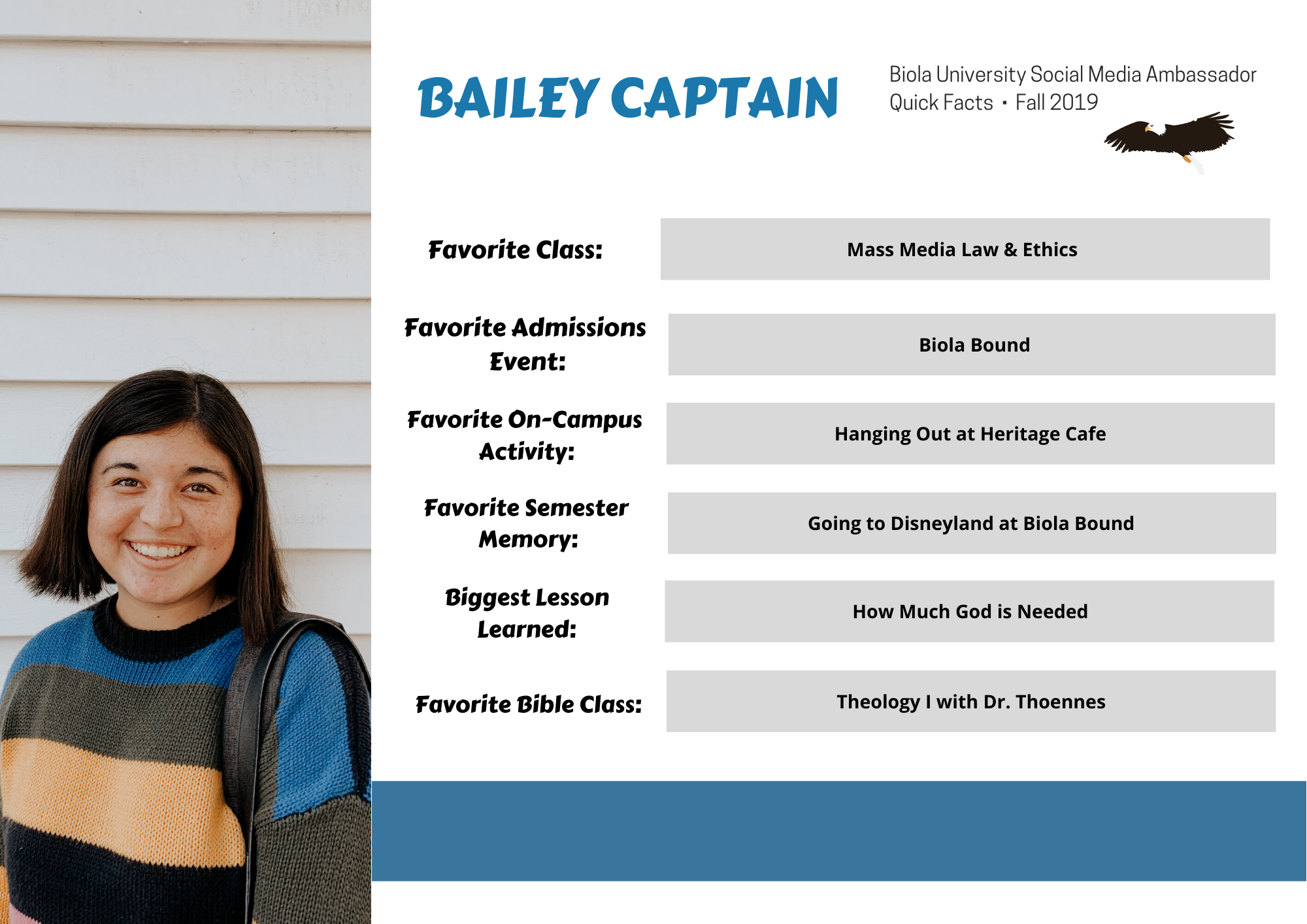 Bailey Captain, In Detail