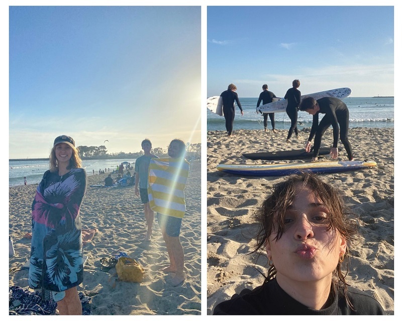 Maggie and friends at the beach