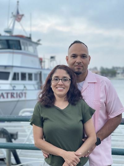 Image shows Dominick and his wife, Gaby