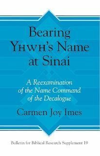 Bearing YHWH's Name at Sinai book cover
