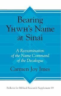 Bearing YHWH's Name at Sinai Book Cover