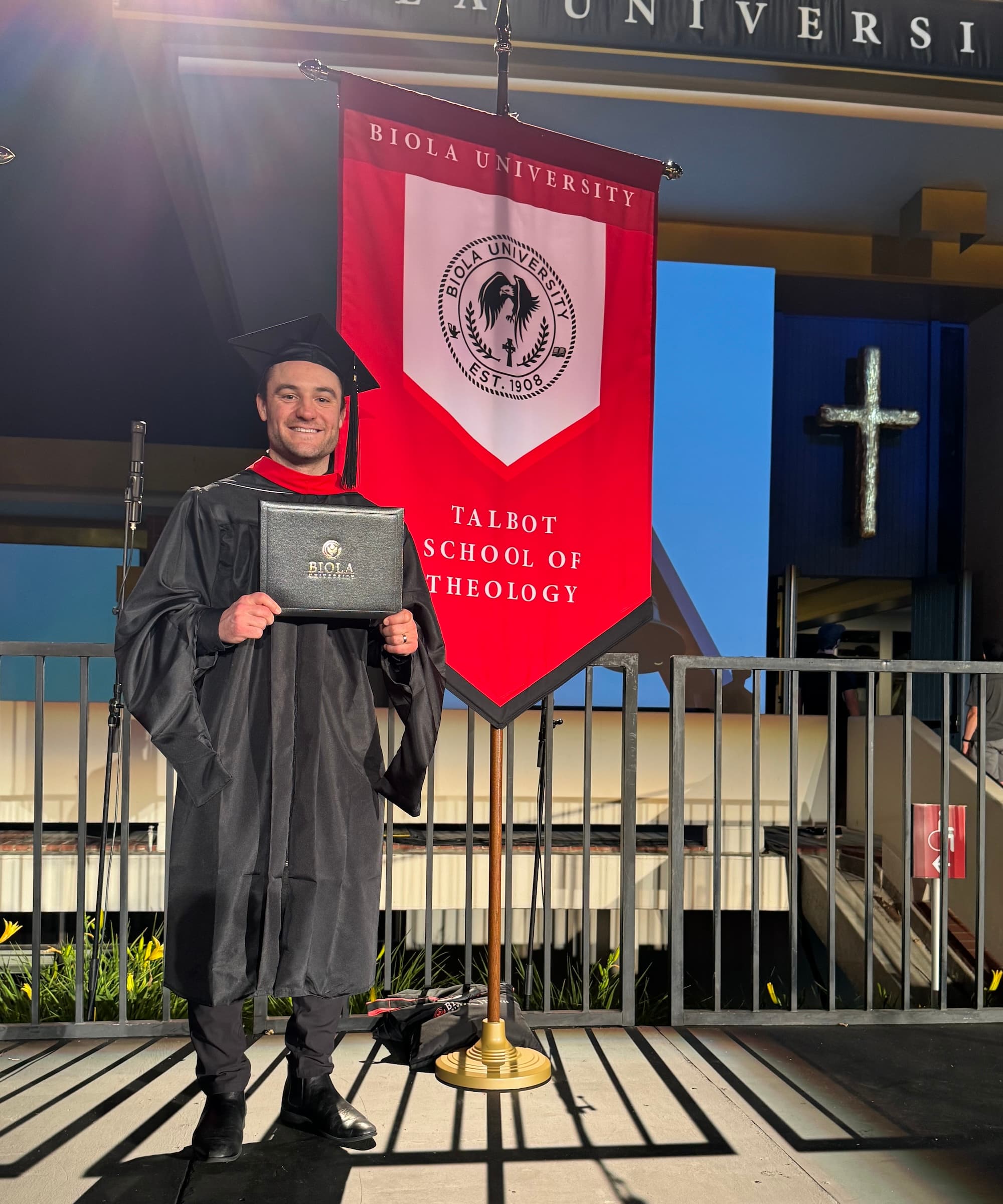 image shows Grimaldi at graduation