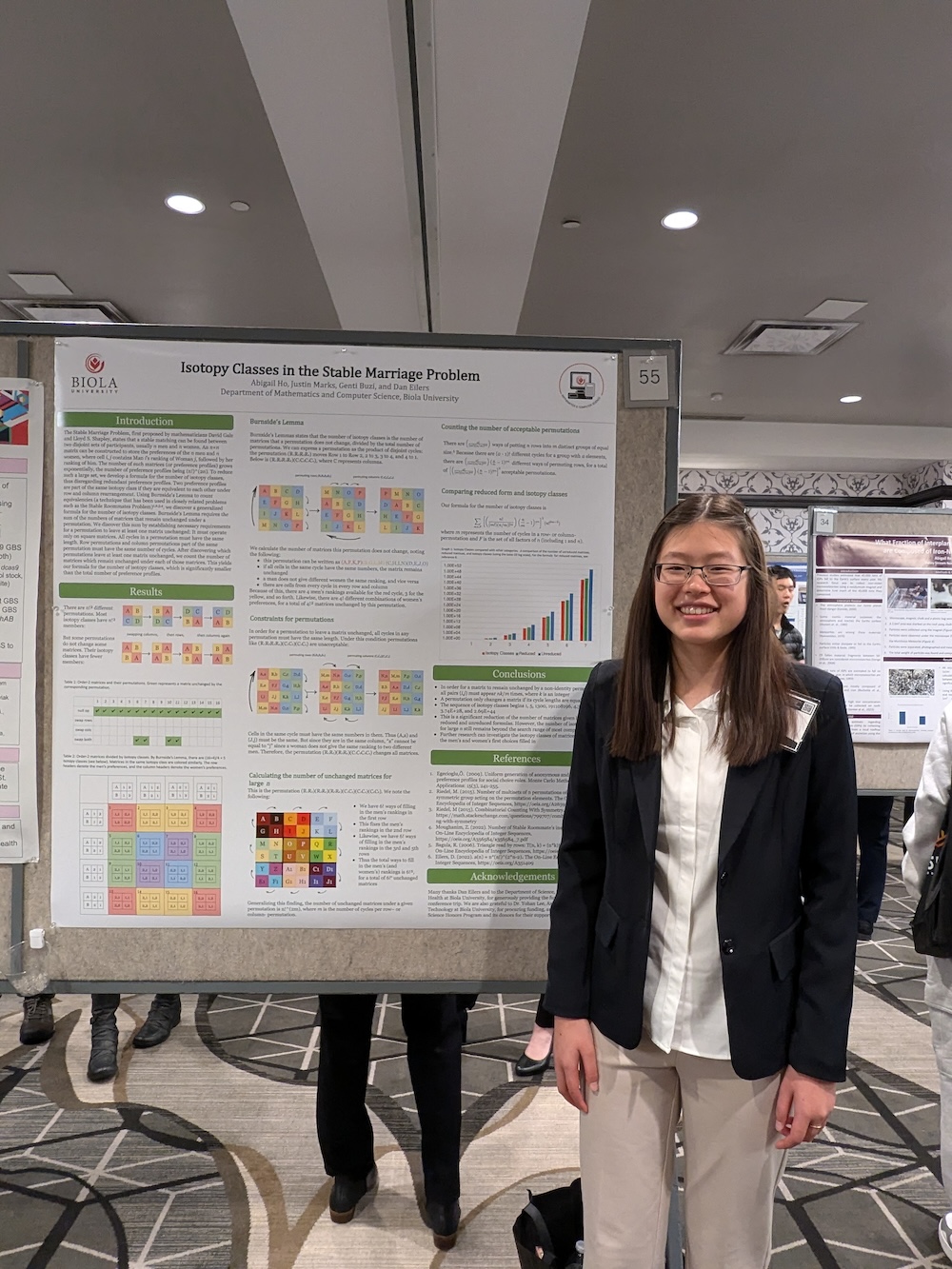 Abigail Ho and her poster