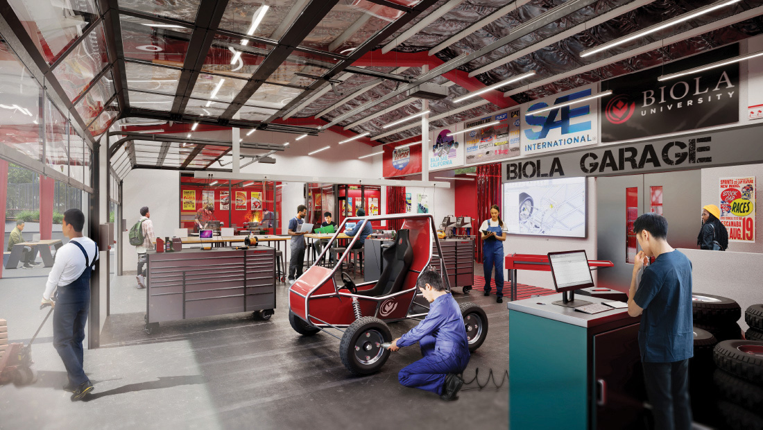image shows interior of the Garage