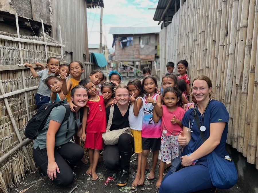 Image shows Philippines trip with children.