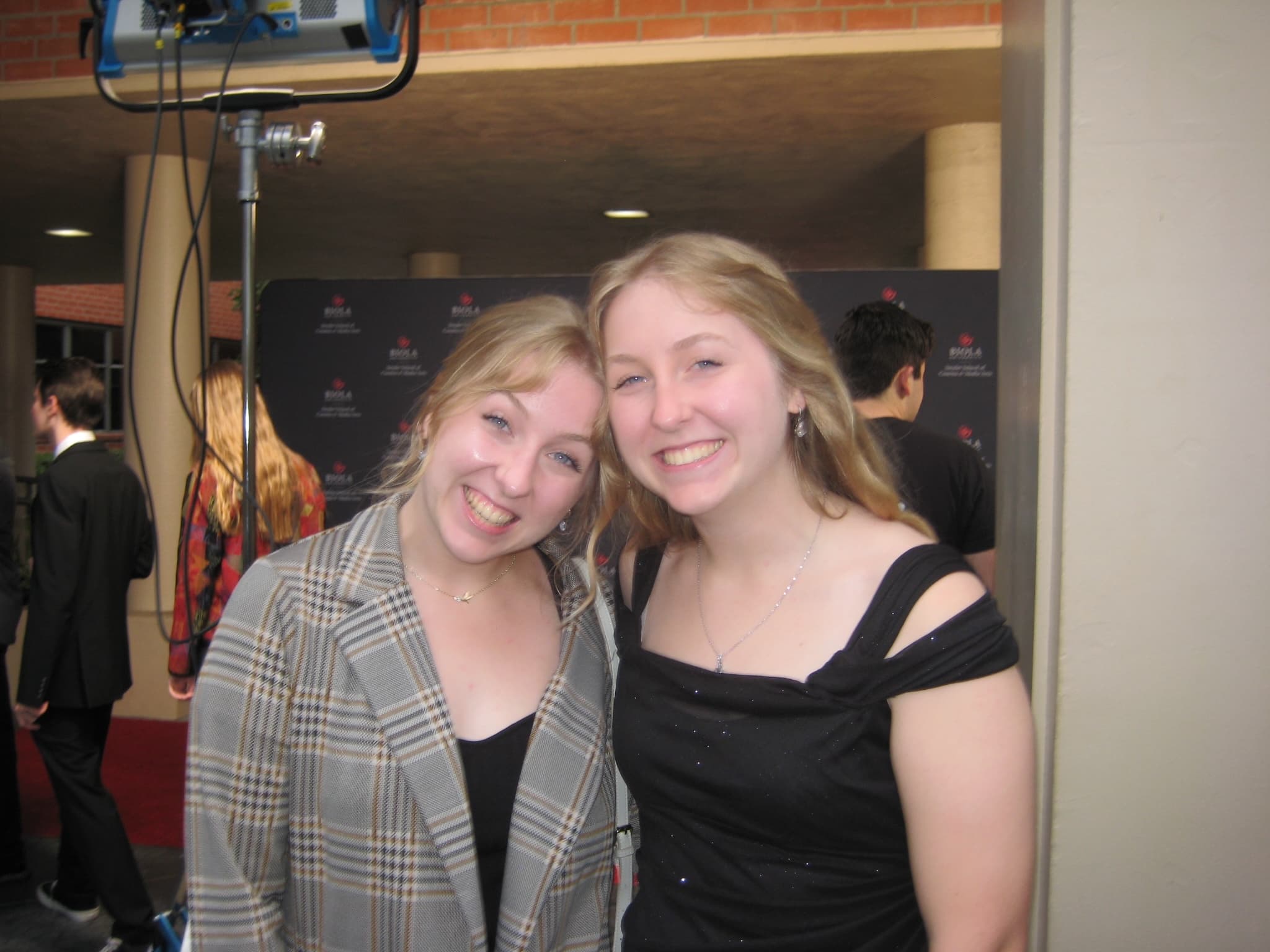 Image shows Hope and Heather at the Biola Film Festival
