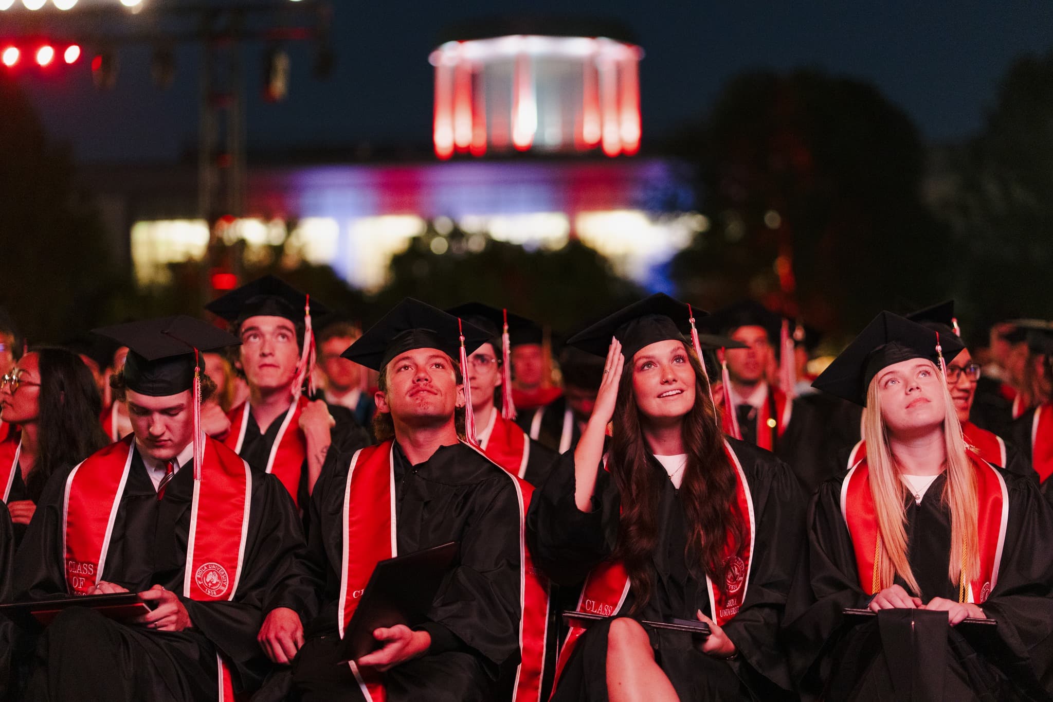 image shows students at graduation