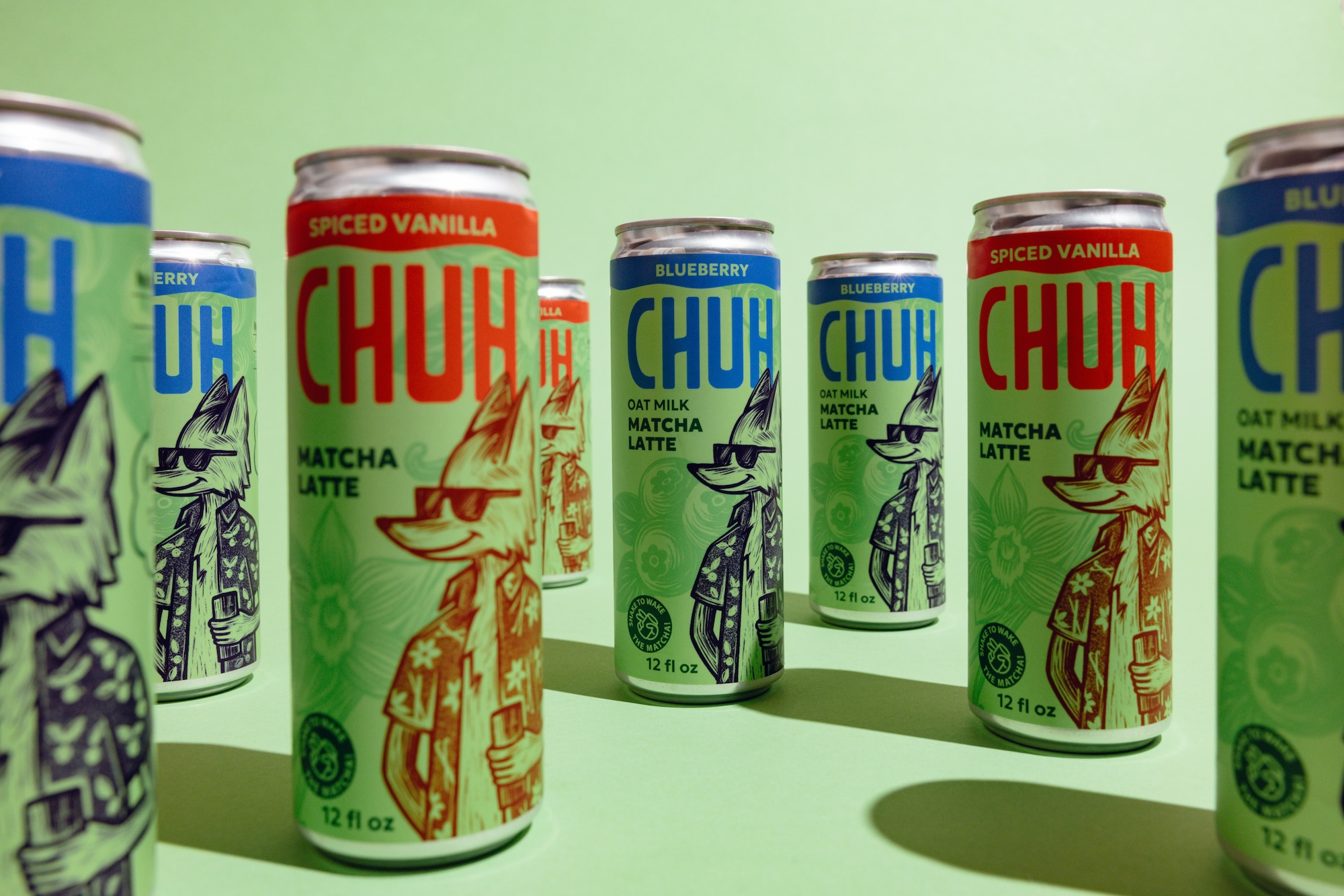 image shows the Matcha drinks in cans