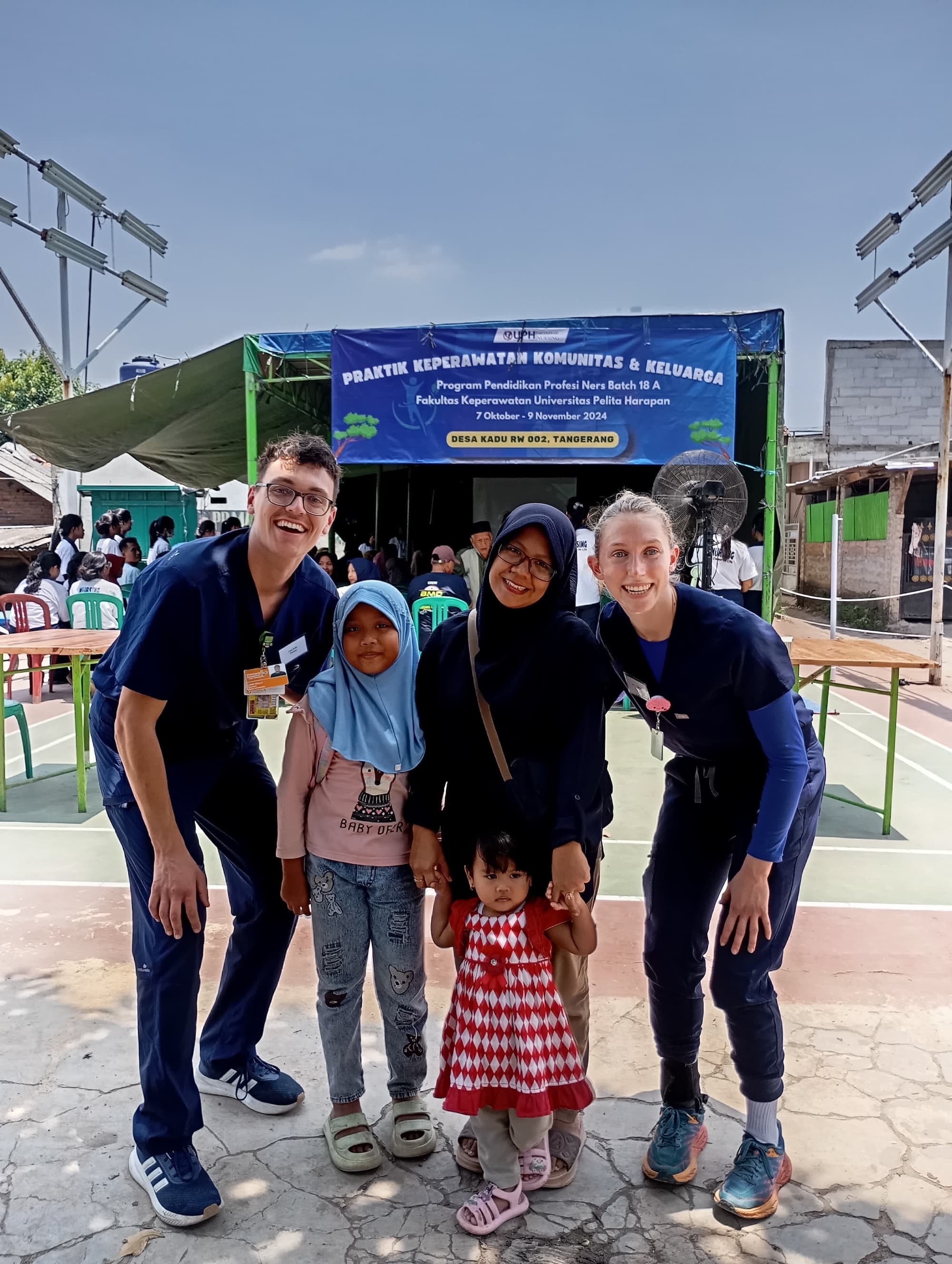 Image shows the two students in Indonesia