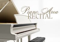 White grand piano on a white background