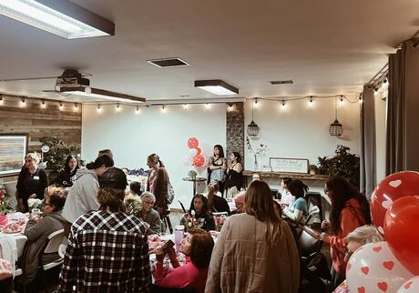 Women enjoying valentines is for everyone party