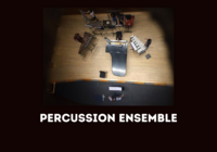 Percussion instruments on stage
