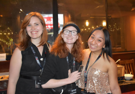 3 female alums smiling