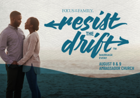 Couple Looking at Each Other with Resist the Drift Logo