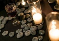 Rocks and candles