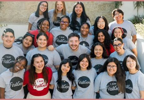 Smiling faces of first-generation students