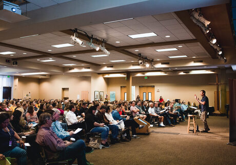 Speaker at CIFT Pastor's Forum with Crowd Watching